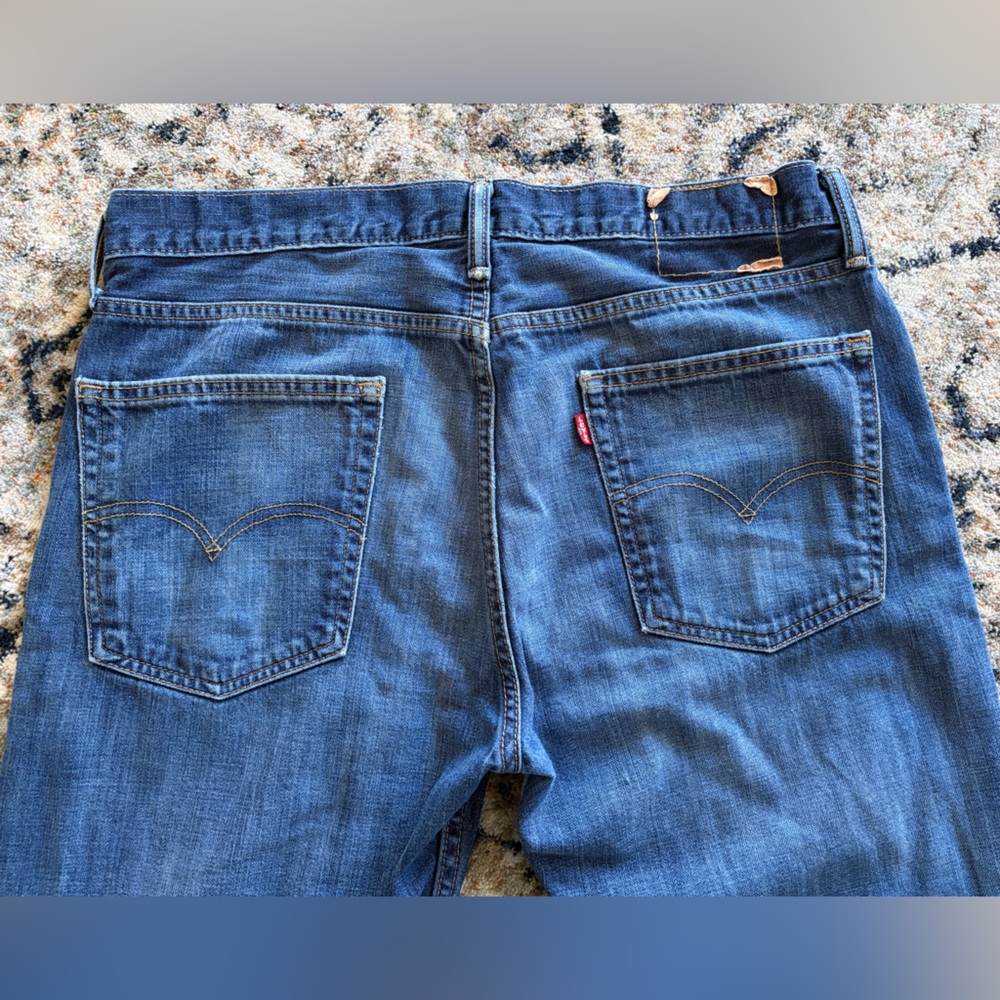 Levi’s 513 Slim Straight Jeans Men’s 36x32 Medium Wash Denim - Picture 6 of 8
